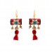 Red Teracotta Necklace Earrings